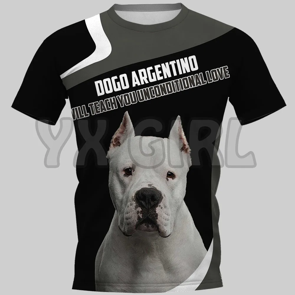 

Dogo Argentino 3D All Over Printed T Shirts Funny Dog Tee Tops shirts Unisex