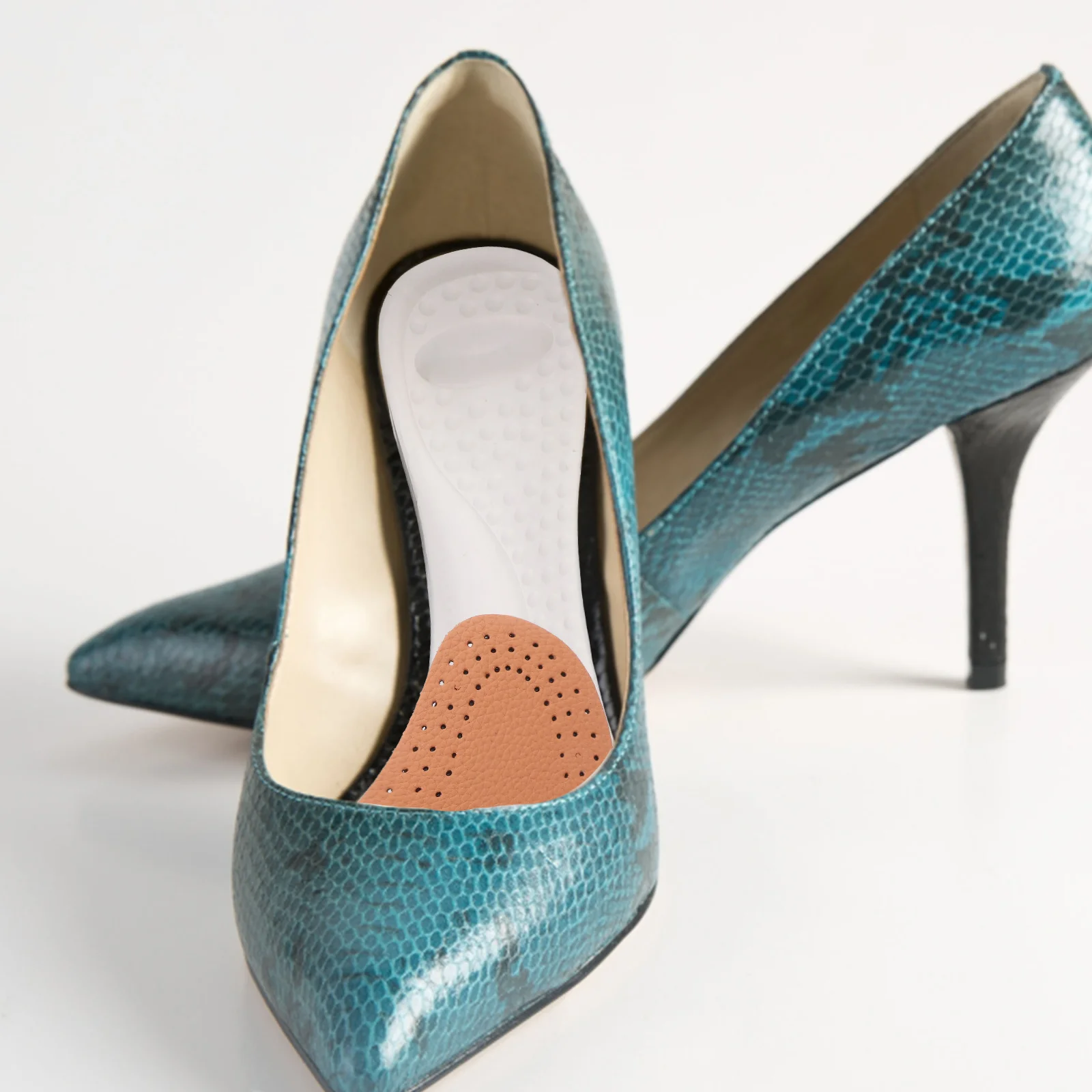 Обувь для ног Женская подушка пяток Стелька Высокая и латексные полустельки Мяч