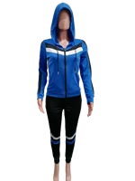 womens activewear 3 piece set colorblock crop top high waist pants hooded jacket casual set jogging fitness yoga