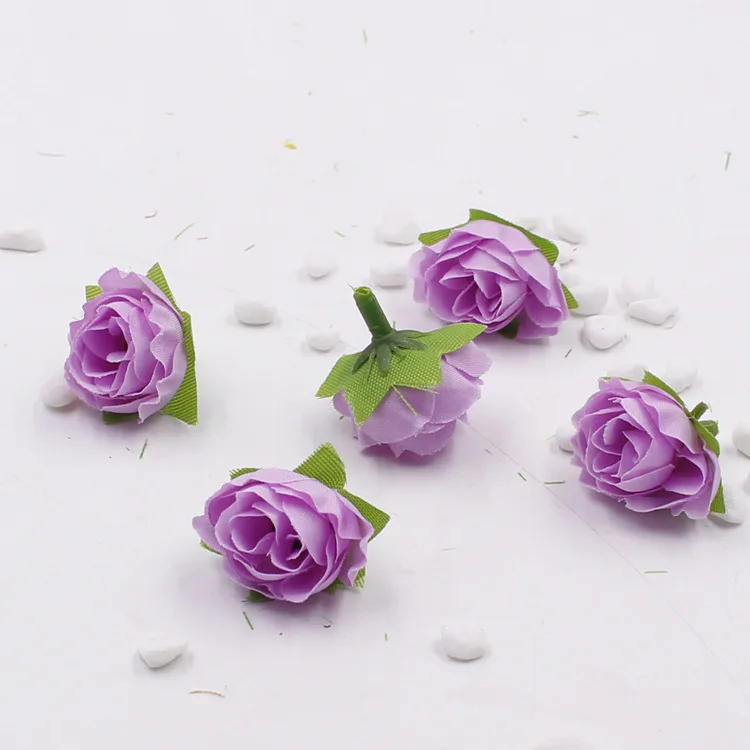 LOT 10PCS 2.5cm Tea Bud Artificial Mini Roses Flower Heads DIY Crafts Handmade Material Wedding Gift Box Candy Chocolate Decor | Дом и сад
