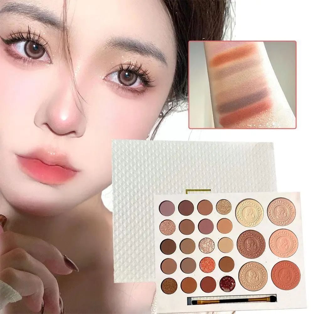 

NEW Frank Color Curtain Fanke Blush Repairing Highlight Multi-function Eye All-in-one Shadow J8U4