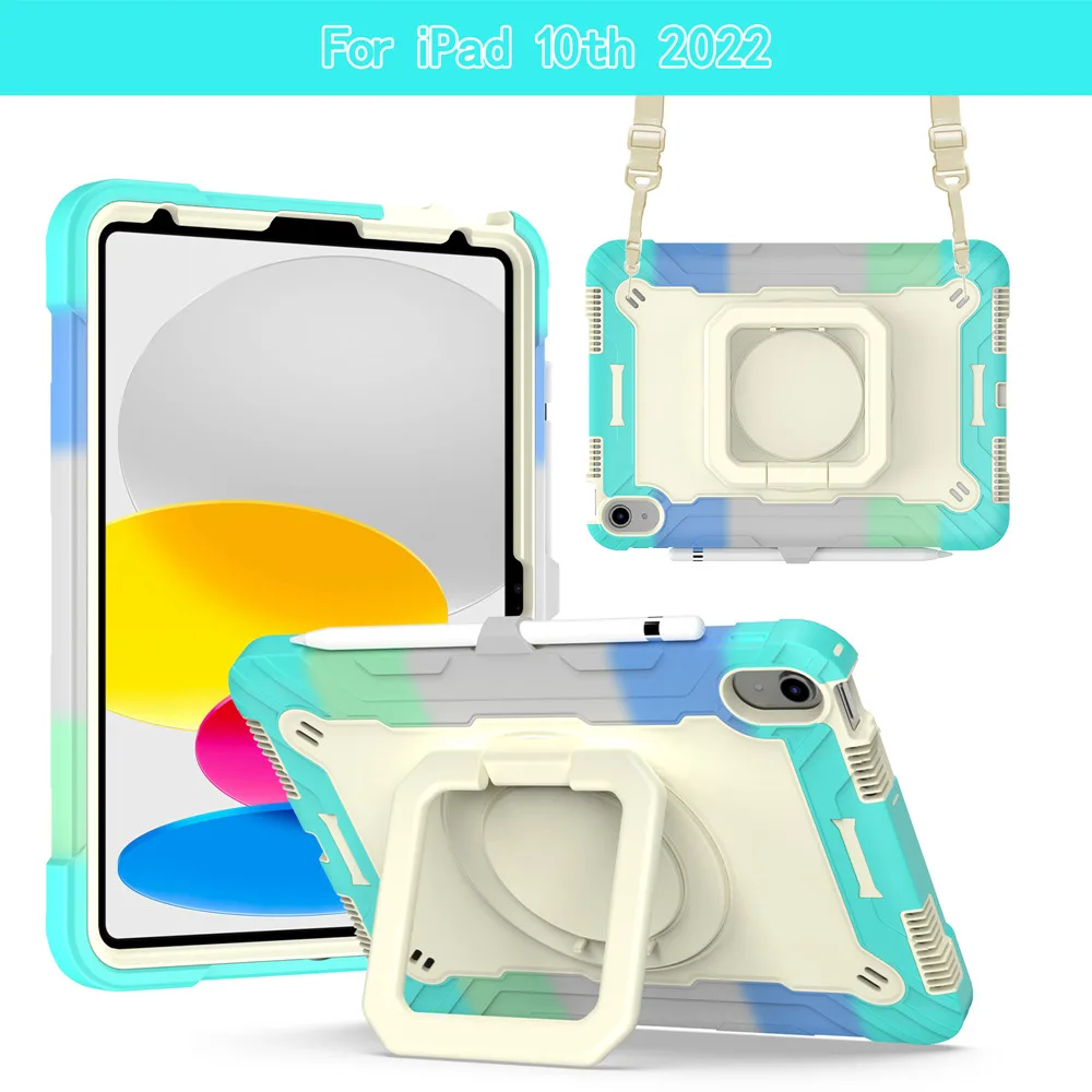 

Противоударный чехол-подставка для нового iPad 10 2022 10-го поколения, 360 дюйма