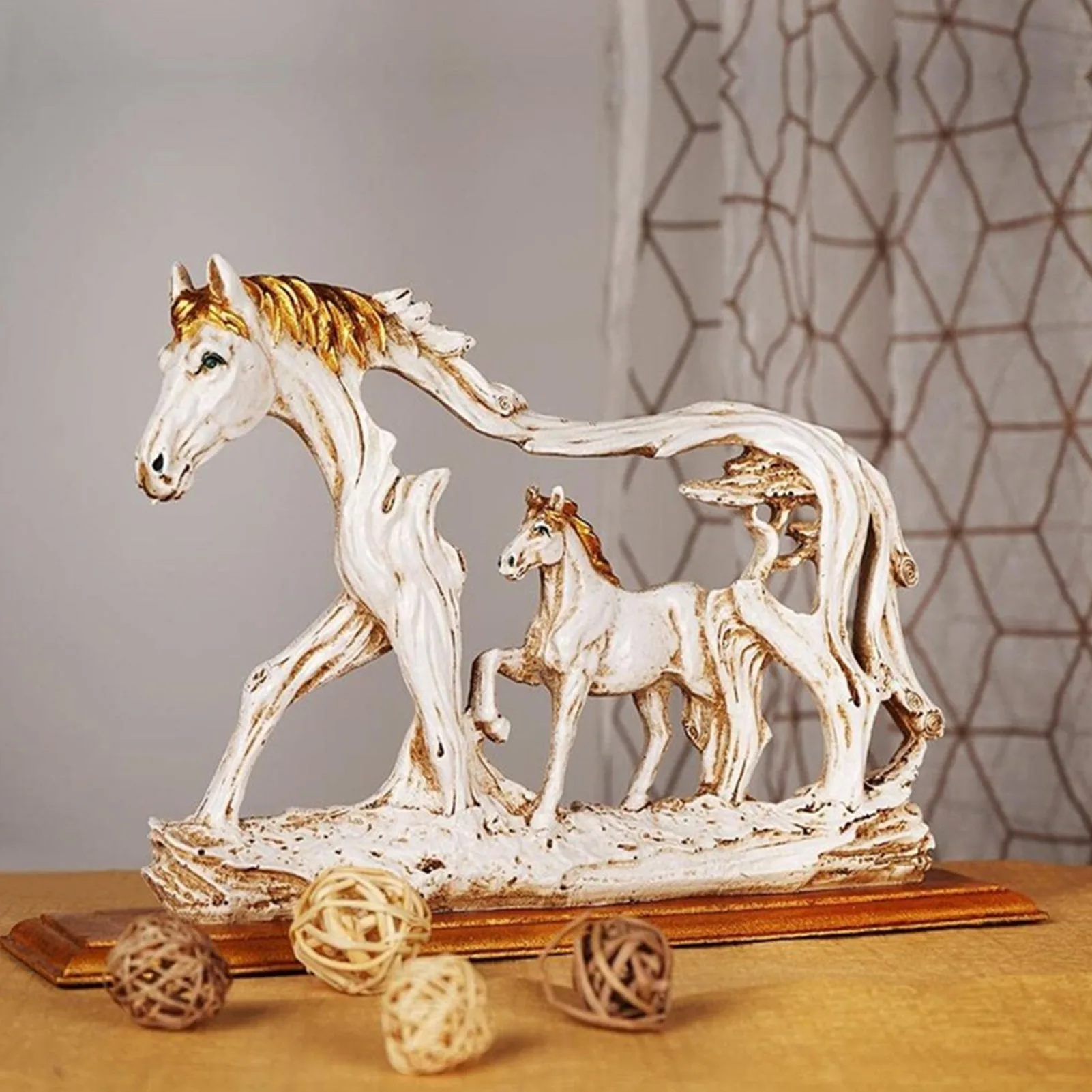 

Indian Resin Horse Statue Resin Horse Handicraft Ornaments Decorative Horse Sculpture Suitable For Bookshelf Desk Showcase