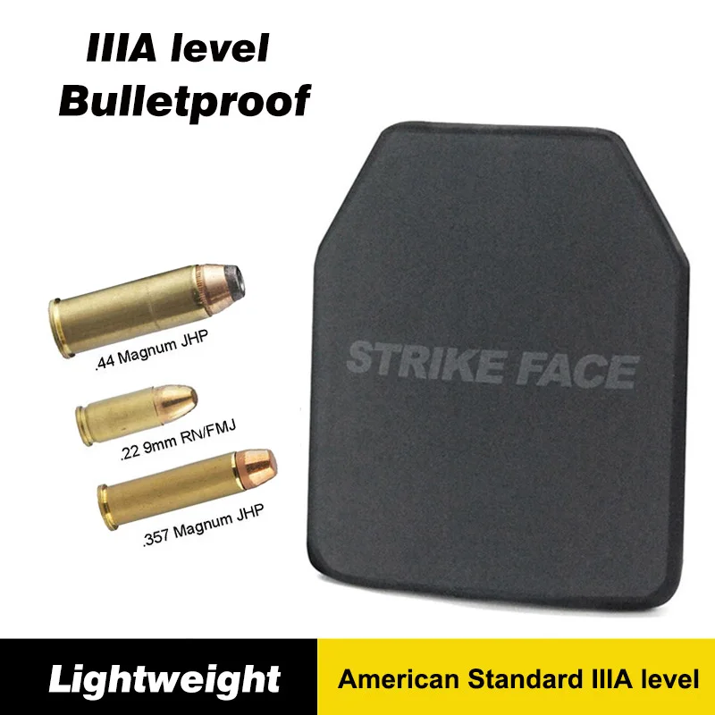 NIJ IIIA 3A Soft Lightweight UHMW PE Bulletproof Insert Plate Ballistic Bullet Proof Backpack Vest Plate Board Body Armor Plates