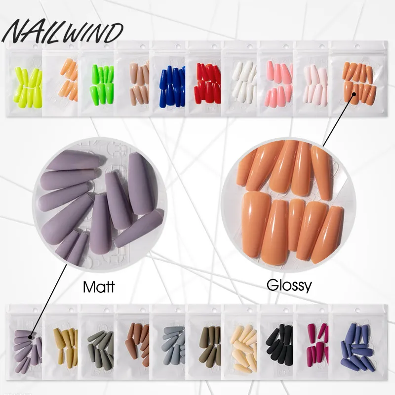 

NAILWIND False Nails For Extension Press Stick-on Nails Accessories Tool Tips Capsule Top Forms Manicure Arcylic Nails Art Kits