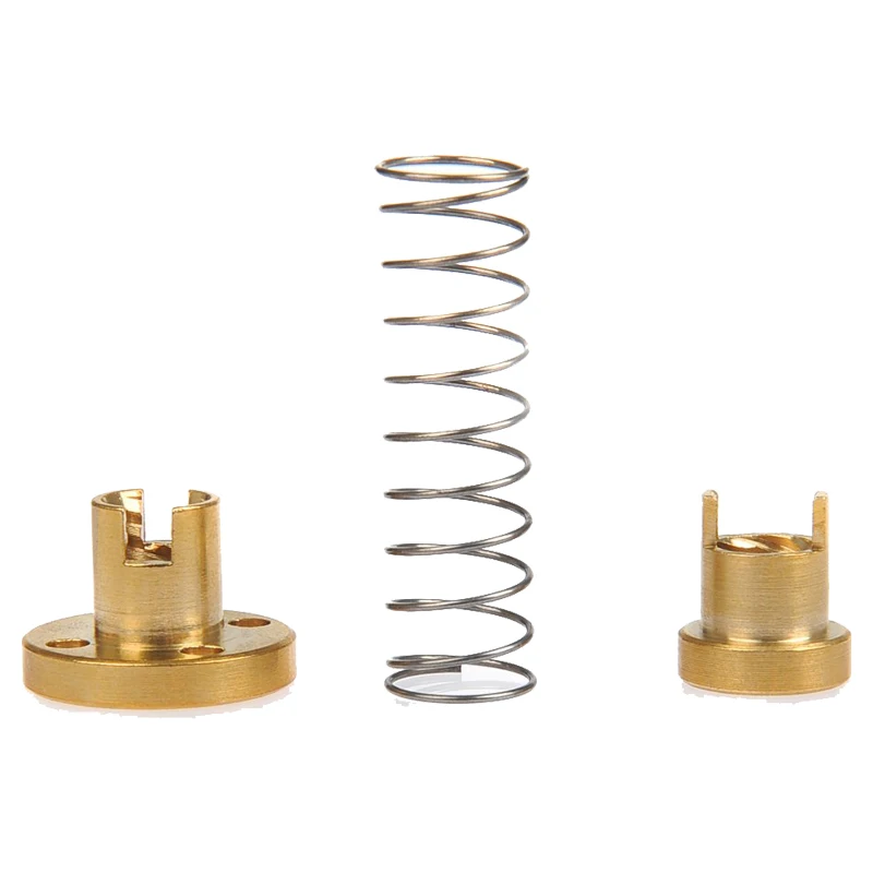 Свинцовый винт T8 Медная гайка Противоударная пружинная устраняющая зазор для