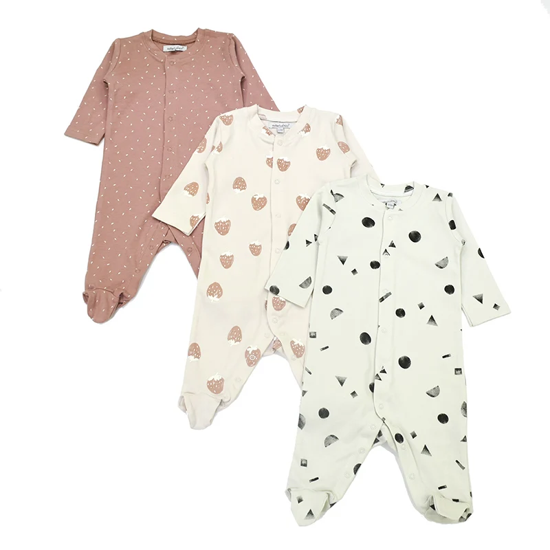 Newborn Baby Clothes Cotton Long Sleeve Autumn Spring 0-3 Months Babies Girls Footies Jumpsuit Infant Boy One Piece Clothing