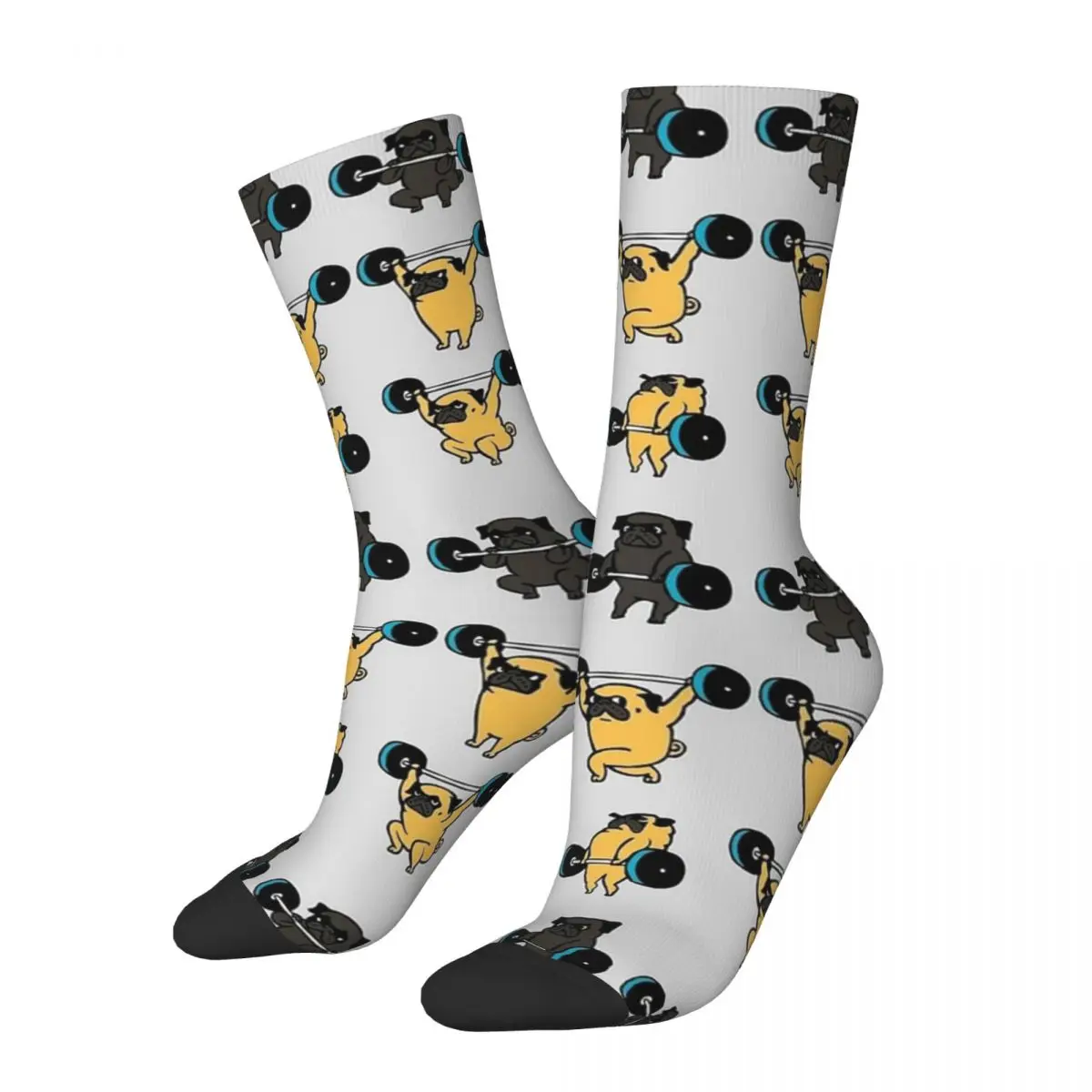 Fashion Male Men Socks Harajuku Lifting Pugs Dog Sock Skateboard Women Socks Spring Summer Autumn Winter