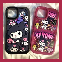 kuromi with stand phone cases for iphone 13 12 11 pro max back cover