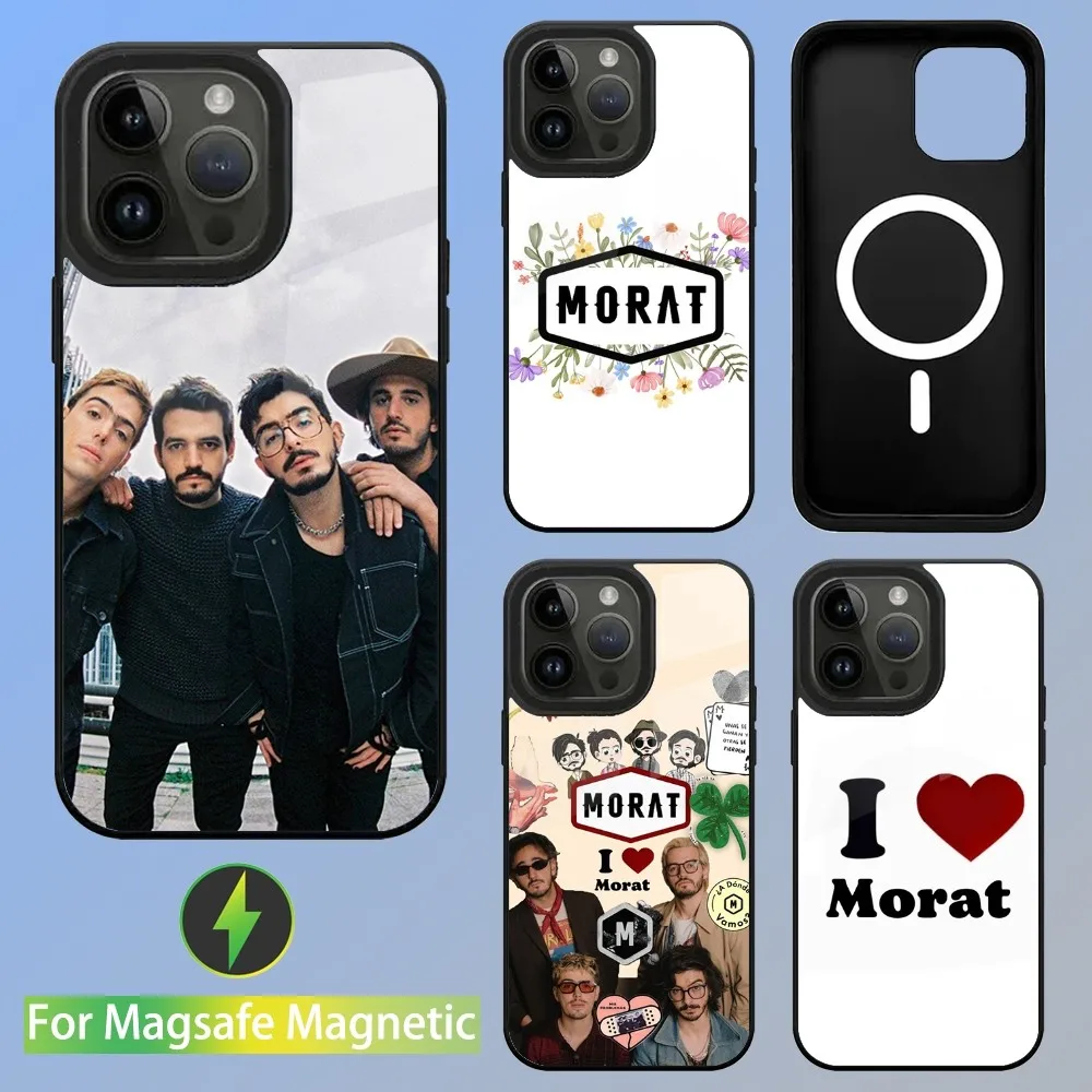 band M-Morat Phone Case For iPhone 16 15 14 13 12 11 Plus Pro Max Mini Magsafe Magnetic Wireless Charging