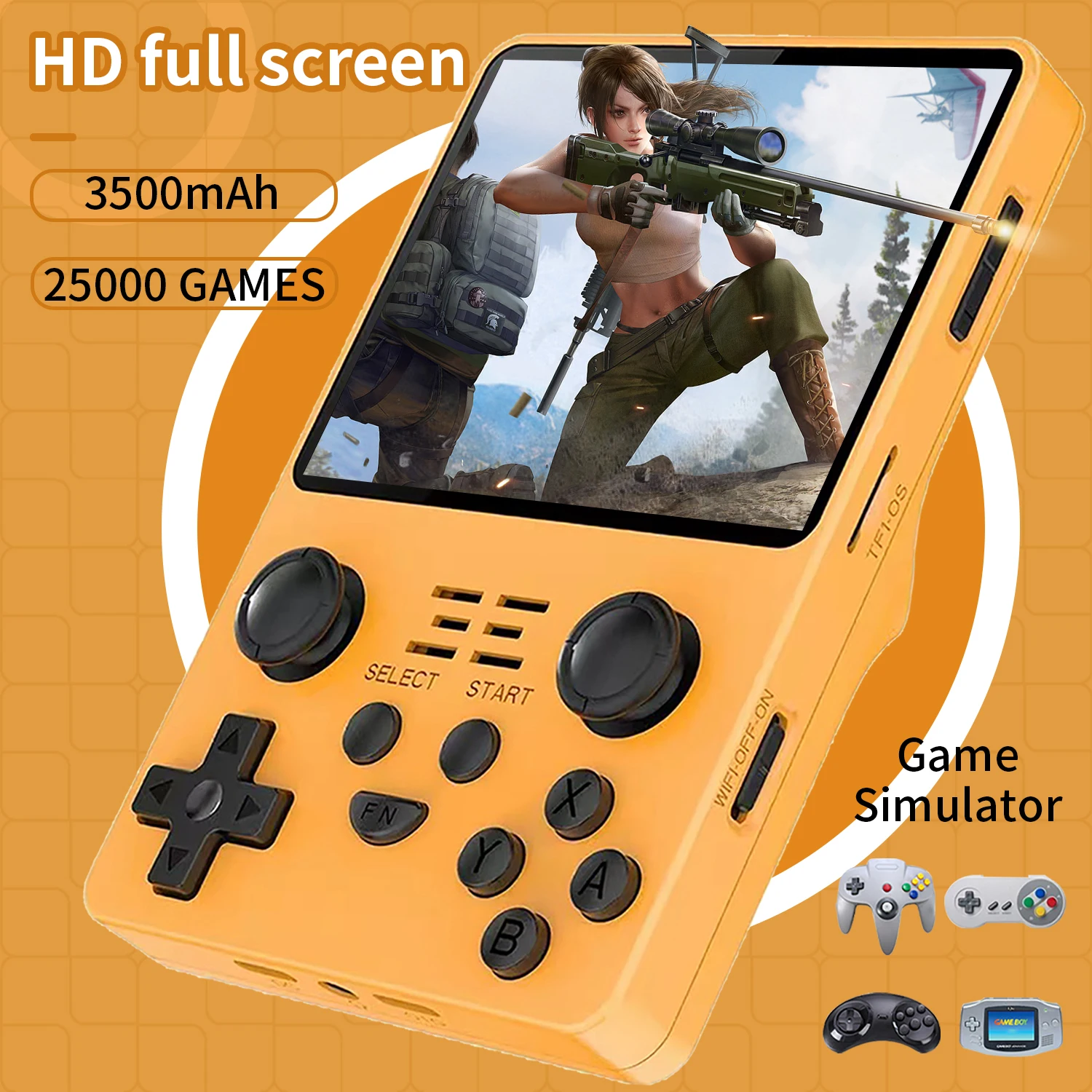 Retro portable mini handheld video game console 3.5-inch color LCD children's color game console with 25000 games