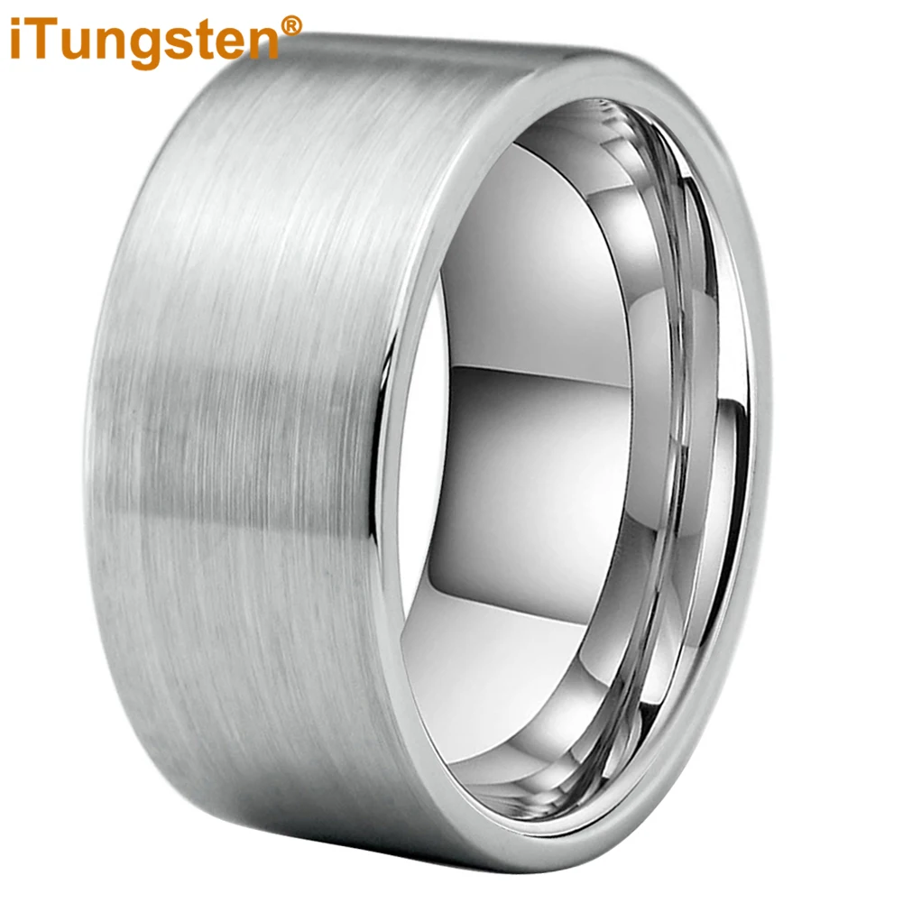 

10mm 12mm Super Man Ring Classic Tungsten Jewelry Flat Band Brushed Finish In Stock Free Shipping Comfort Fit