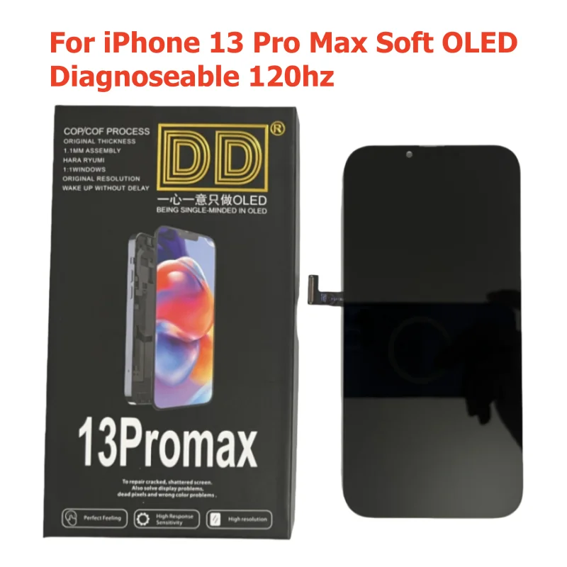 Фото Диагностичный OLED-дисплей 120 Гц (мягкий/жесткий) для iPhone 14 Pro Max, DD 17, 15 Pro, 13 Pro Max, LCD-экран с 3D Touch и дигитайзером в сборе №3