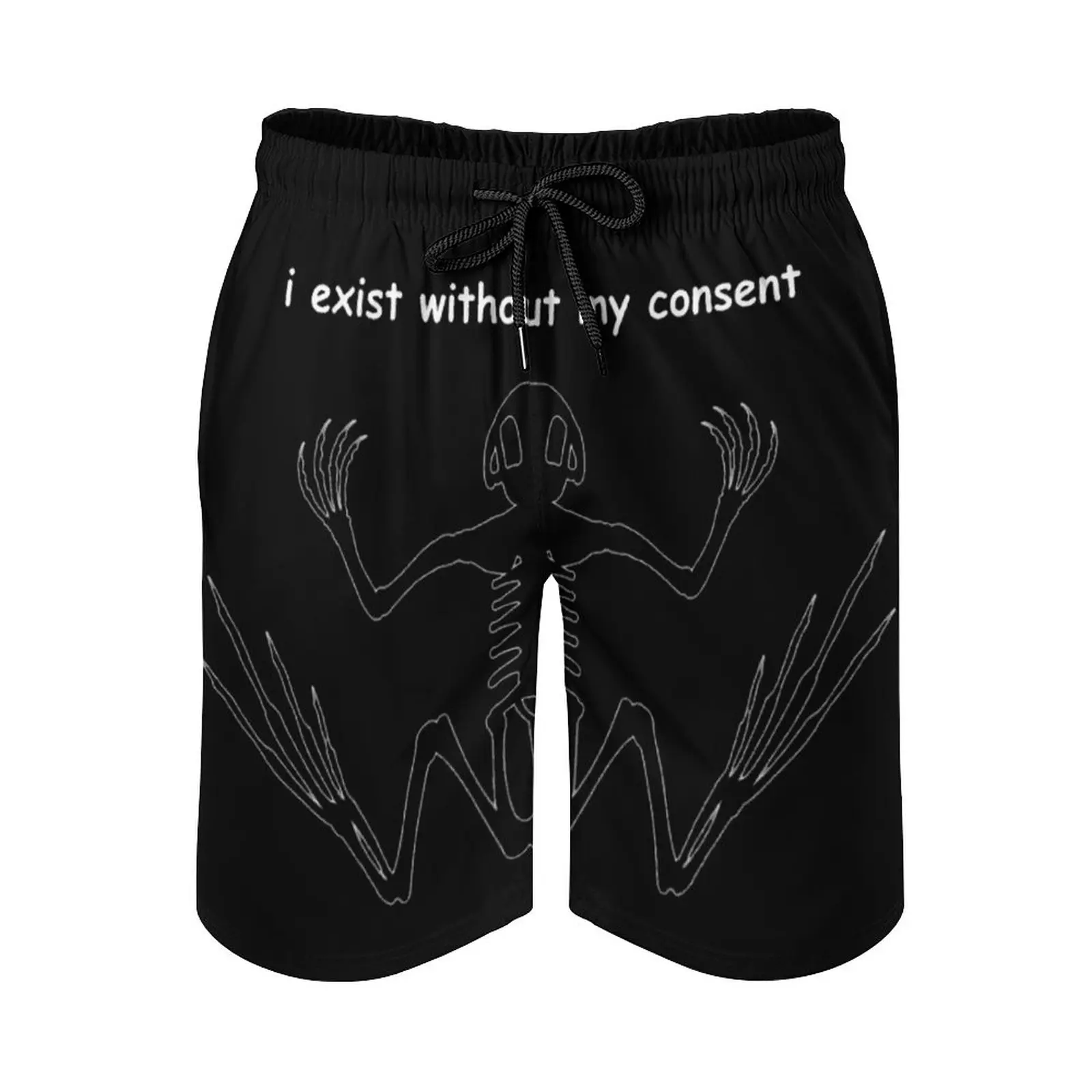 

I Exist Without My Consent Frog 2 Anime CausalClassic Adjustable Drawcord Breathable Quick Dry Beach PantsSports Loose Stretch H