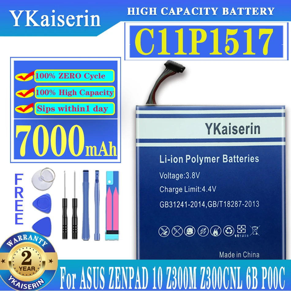 

New High Quality 7000mAh Battery C11p1517 For ASUS Zenpad 10 Z300M Z300CNL Z301MFL P028 P00L Z301M Z301MF P00C Phone Batteries