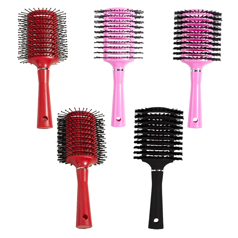 

Hair Brush Scalp Massage Comb Hairbrush Bristle&Nylon Women Wet Curly Detangle Hair Brush for Salon Hairdressing Styling Tools