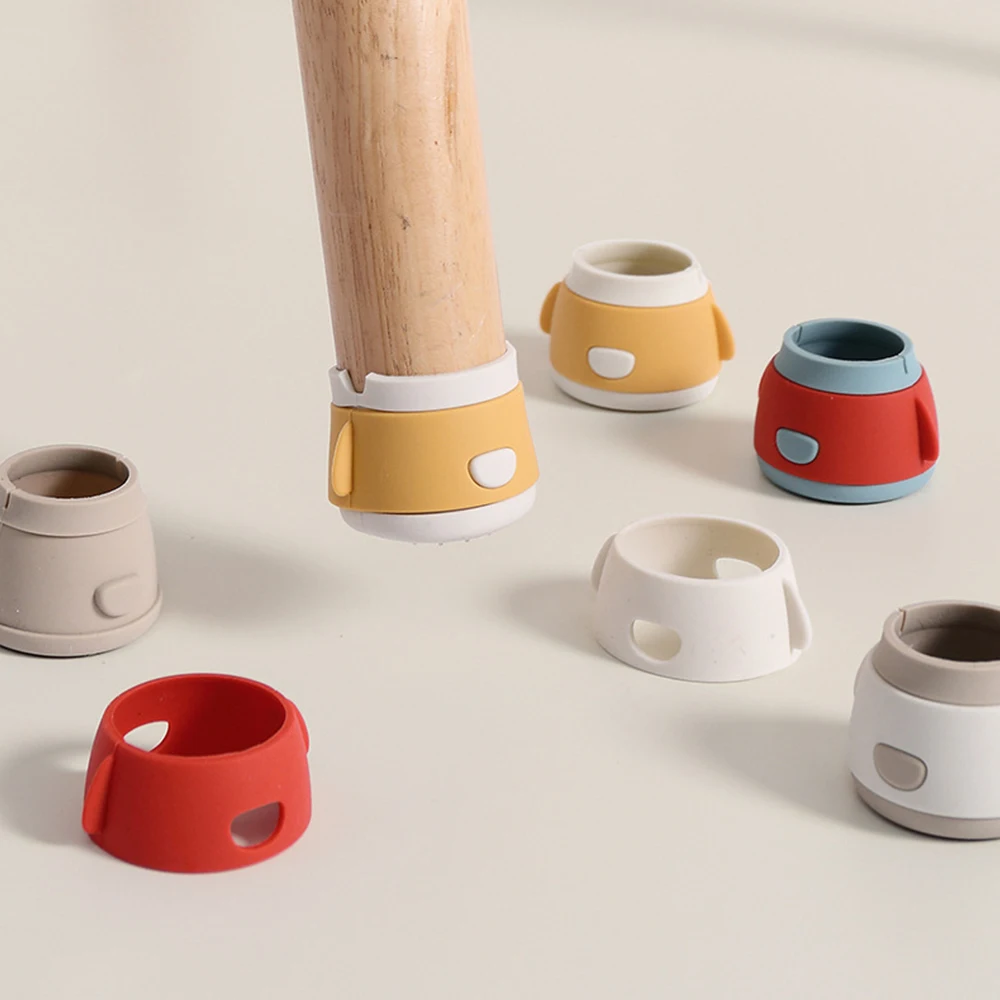 

4PCS Chair Leg Floor Caps Silicone Protectors Silicone Universal Cover Non-Slip Reduce Noise Foot Pads Stoelpoot Beschermers