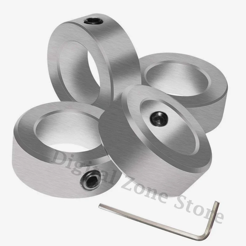 

4Pcs Stainless Steel T8 Screw Lock Rings Lock Collars 8mm Shaft with Allen Wrench for 3D Printer CNC Parts