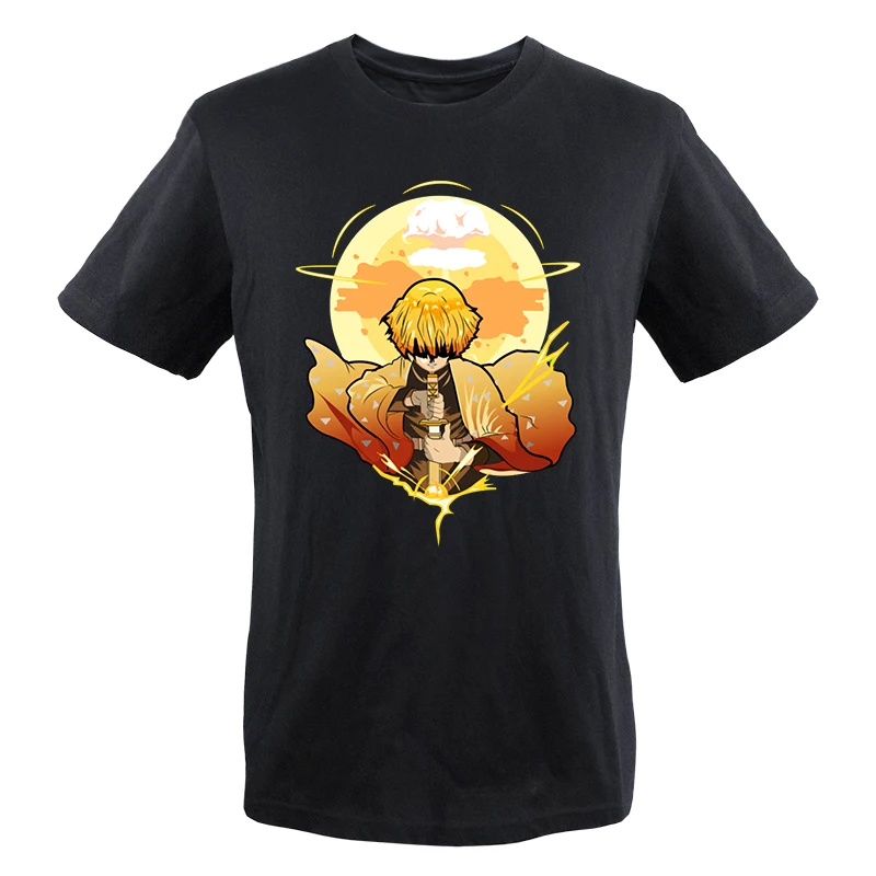 

Kimetsu Japan Anime Summer Tshirts Men Zenitsu Manga Graphic Demon Slayer Tshirt Basic Oversized T Shirts Cotton Streetwear