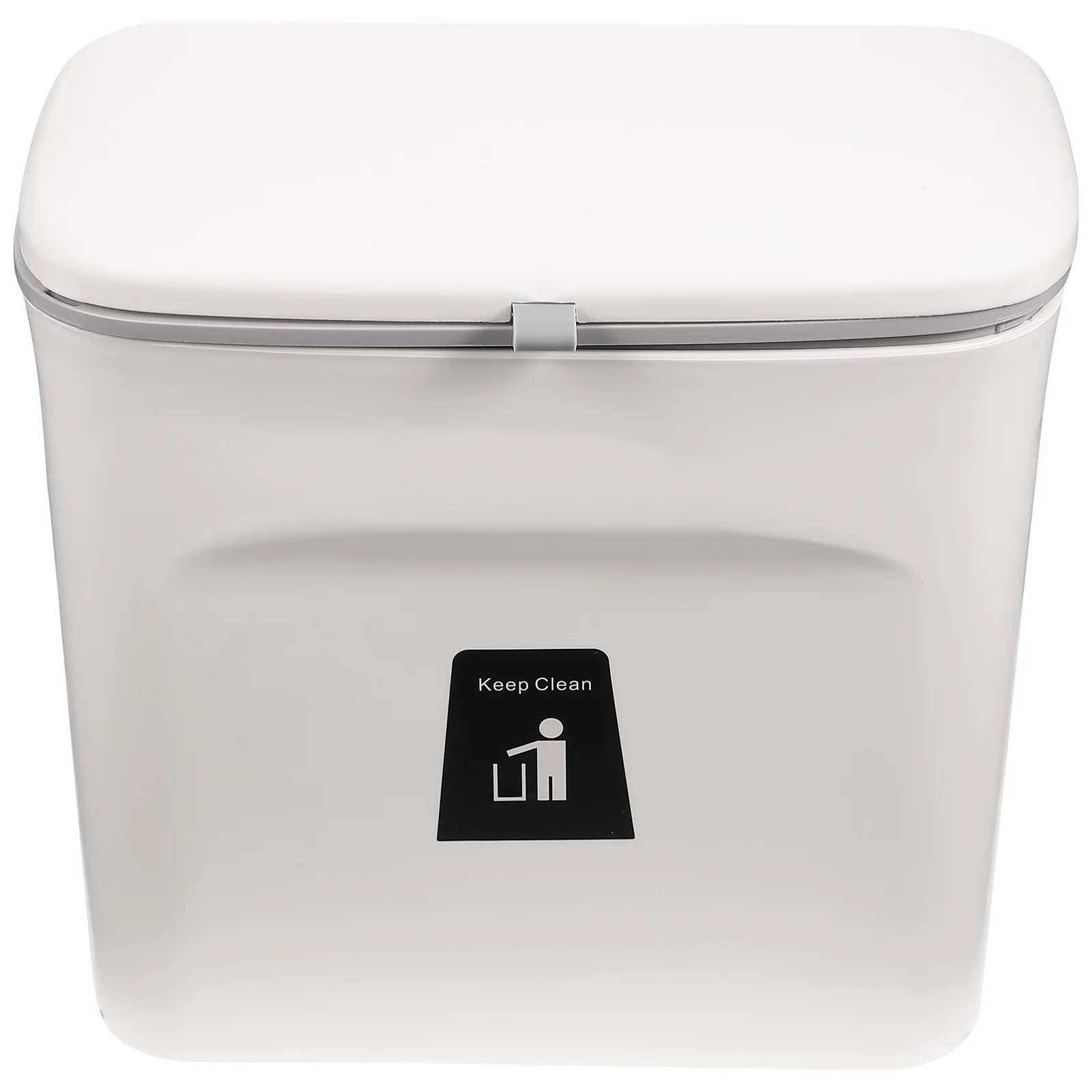 

1Pc Wall-mounted Trash Can Reusable Rubbish Bin Kitchen Waste Basket with Lid