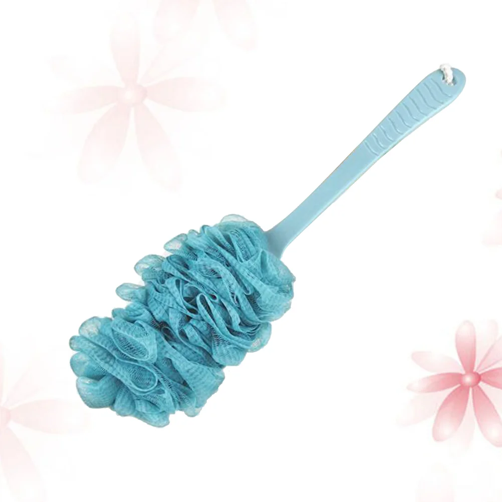 

Gauze Bath Ball Brushes Long Handle Bathbrushes Bubble Bath Gauze Bath Brush Blue