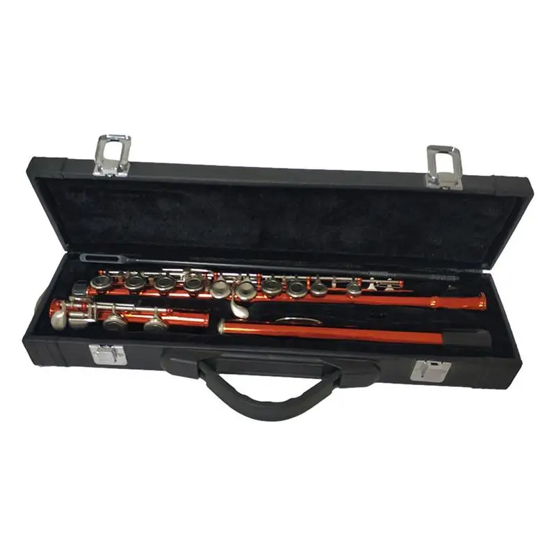 

Flute Hard Case PU Leather Hard Flute Case With Locking Latch Waterproof Wear-Resistant Flute Case Carrying Bag For Players