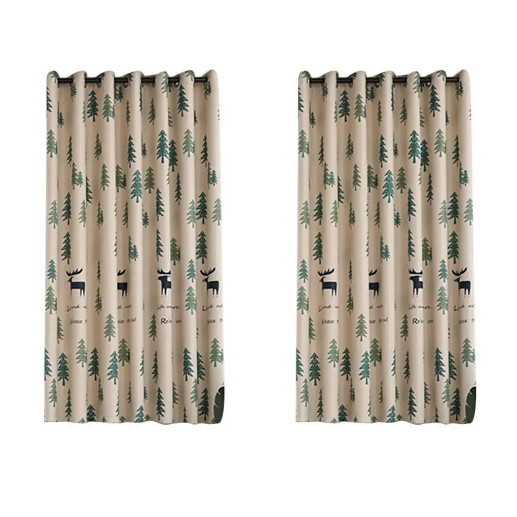 

Animal Tree Printed Door Curtain Doorway Kitchen Store Home Decoration Panels Kids Girls Bedroom Blinds