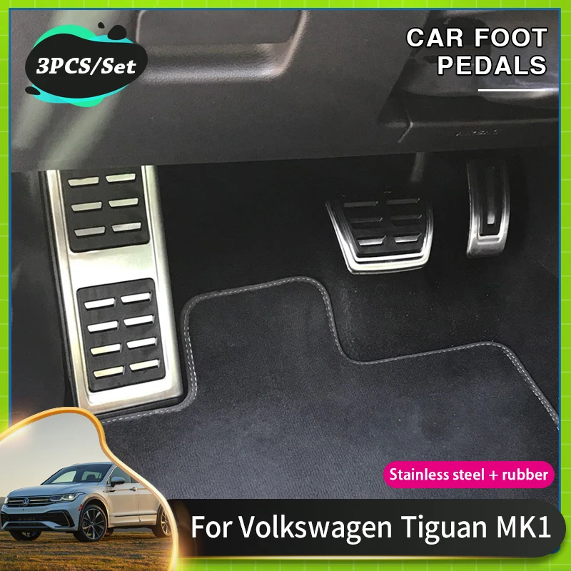 

Car Non Slip Foot Pedal For VW Tiguan Acessories Volkswagen Tiguan MK1 5N 2009~2016 Accelerator Gas Brake Foot Rest Pedal Covers
