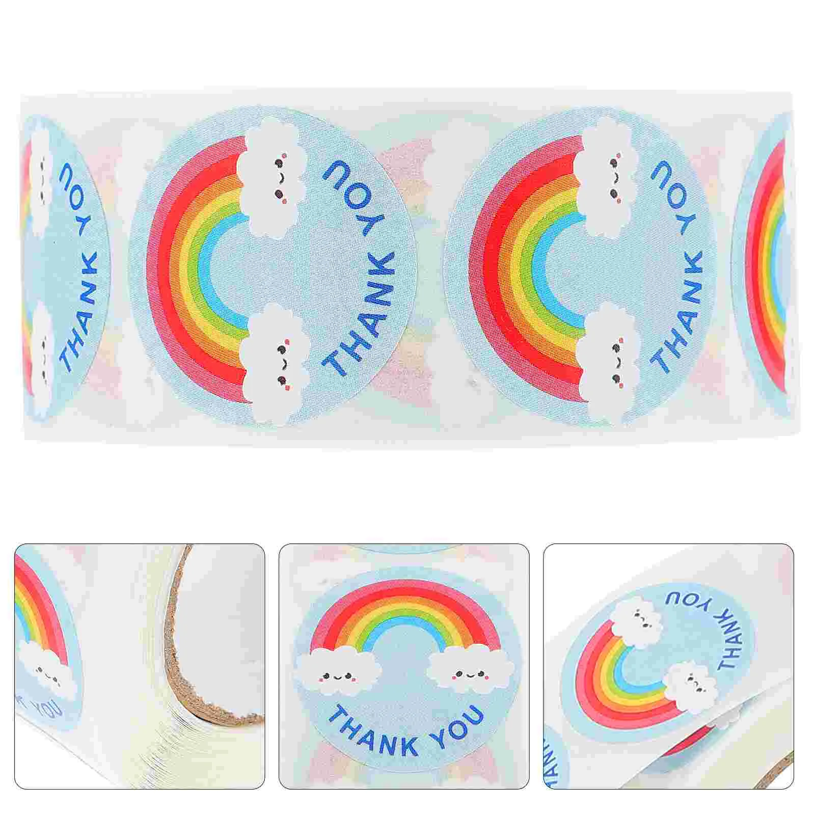 

1 Roll Cartoon DIY Sealing Stickers Thank You Stickers for Candy Bag Package Box