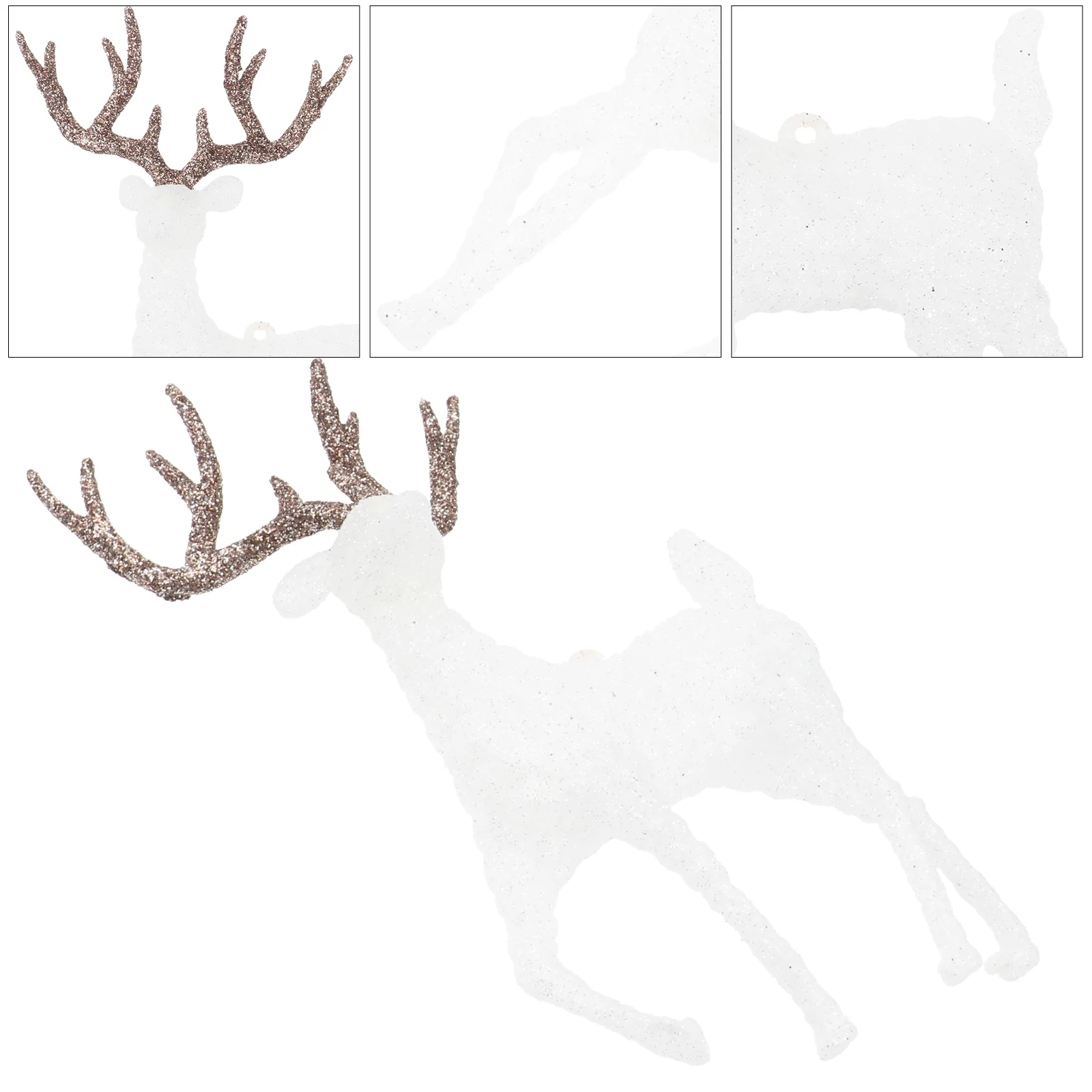 

Christmas Reindeer Deer Mini Figurines Decoration Decor Cake Decorations White Elk Standing Statue Ornament Topper Cupcake