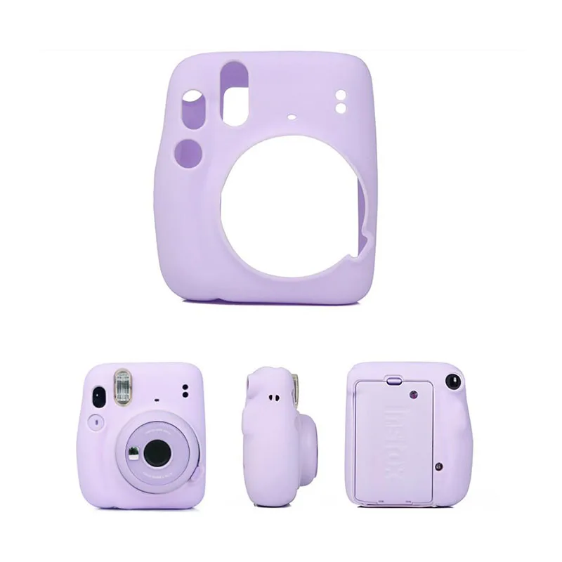 Силиконовый чехол для камеры Fujifilm Instax Mini11 Mini 11 защитный мягкий однотонный с