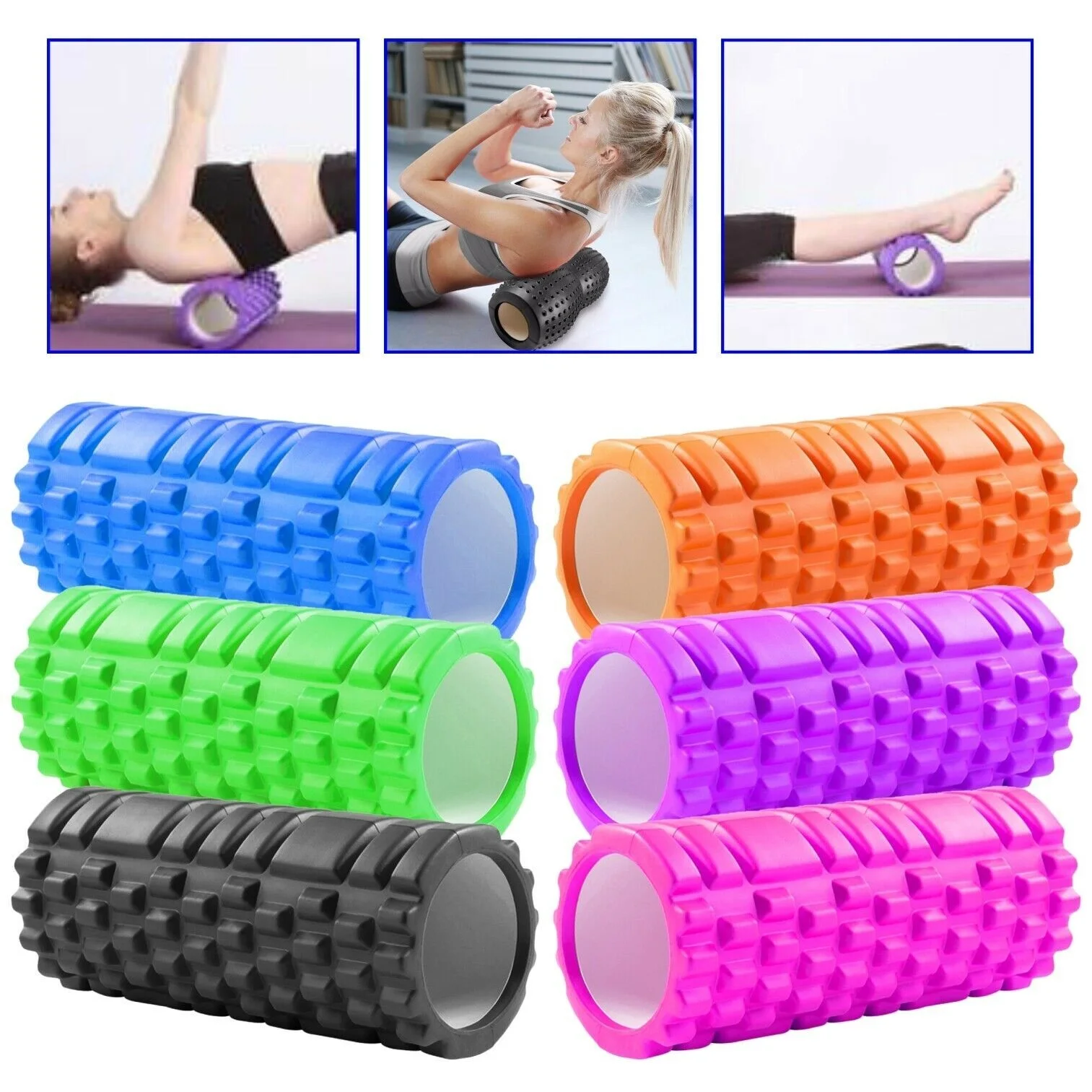 

Foam Roller Deep Tissue Muscle Massager Trigger Point For Yoga Pilates Sports