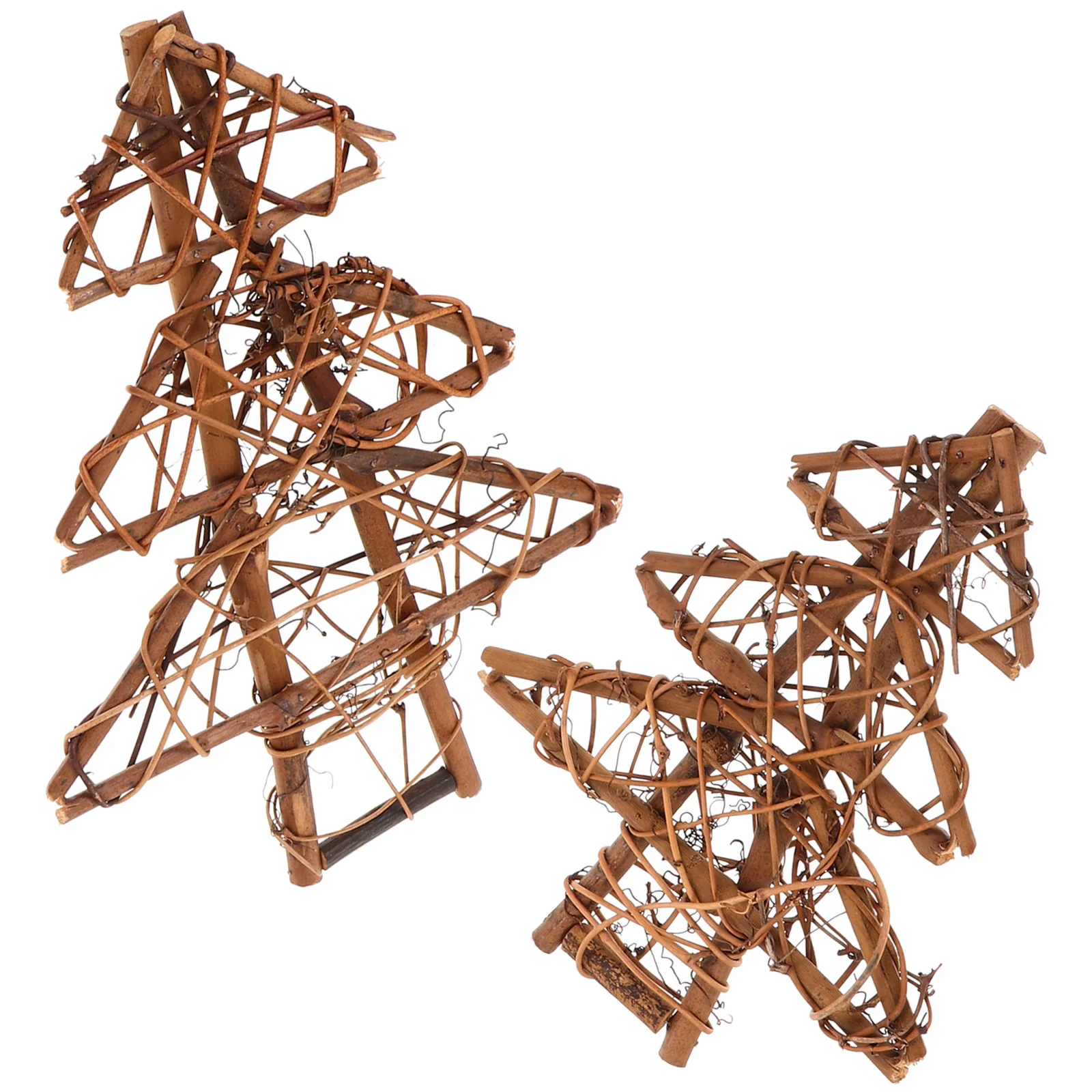 

2pcs Christmas Tree Grapevine Wreaths Vine Branch Wreath Rattan Wreath for DIY Christmas Craft