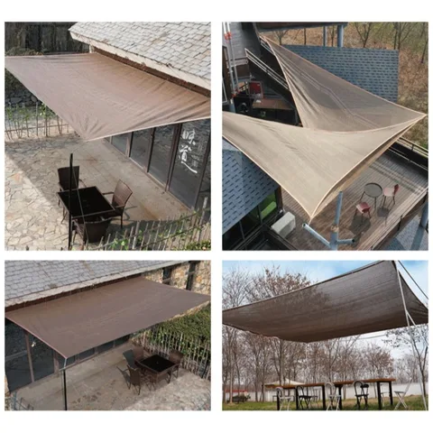 2*3 м солнцезащитная сетка с затенением, уличный солнцезащитный чехол, защита от ультрафиолета, красочные синие, белые полосы, утолщенный HDPE, тент для сада, бассейна