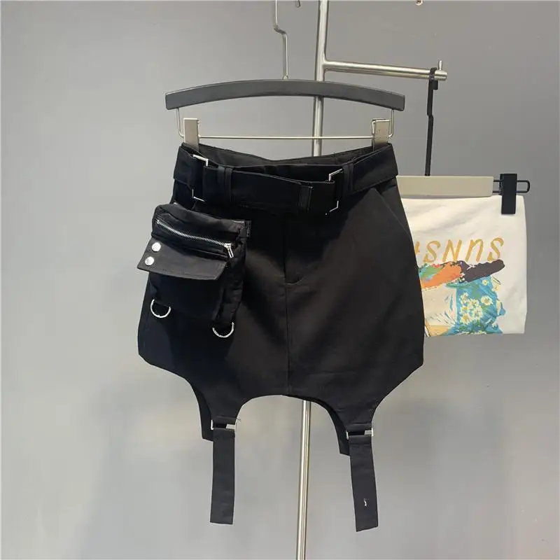 Мини-юбка в стиле Харадзюку для женщин и девушек модная Асимметричная юбка с