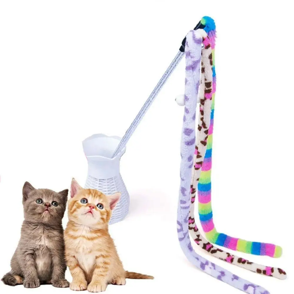 

Cat Toy Feather Cat Teaser Wand Cat Interactive Toy Funny Caterpillar Colorful Rod Teaser Wand Pet Cat Supplies Cat Accessory