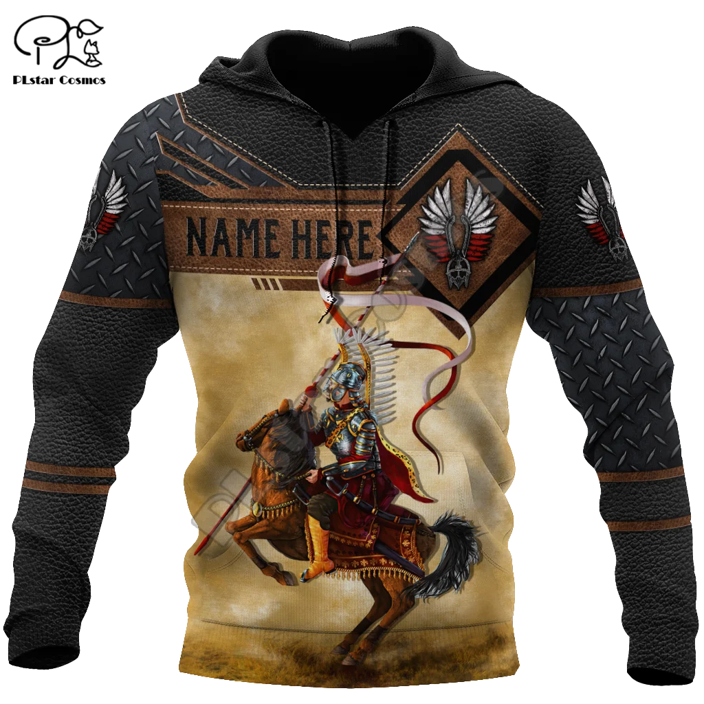 PLstar Cosmos Polish Winged Hussar Cavalier Tattoo Custom Name Tracksuit 3DPrint Men/Women Harajuku Pullover Casual Hoodies A4