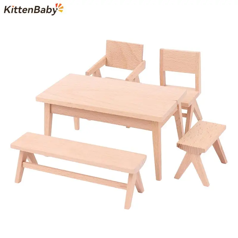

1 шт. 1:12 миниатюрный обеденный стол для кукольного домика, стул, верстак, кухонная и обеденная модель, декоративная игрушка, аксессуары для кукольного домика