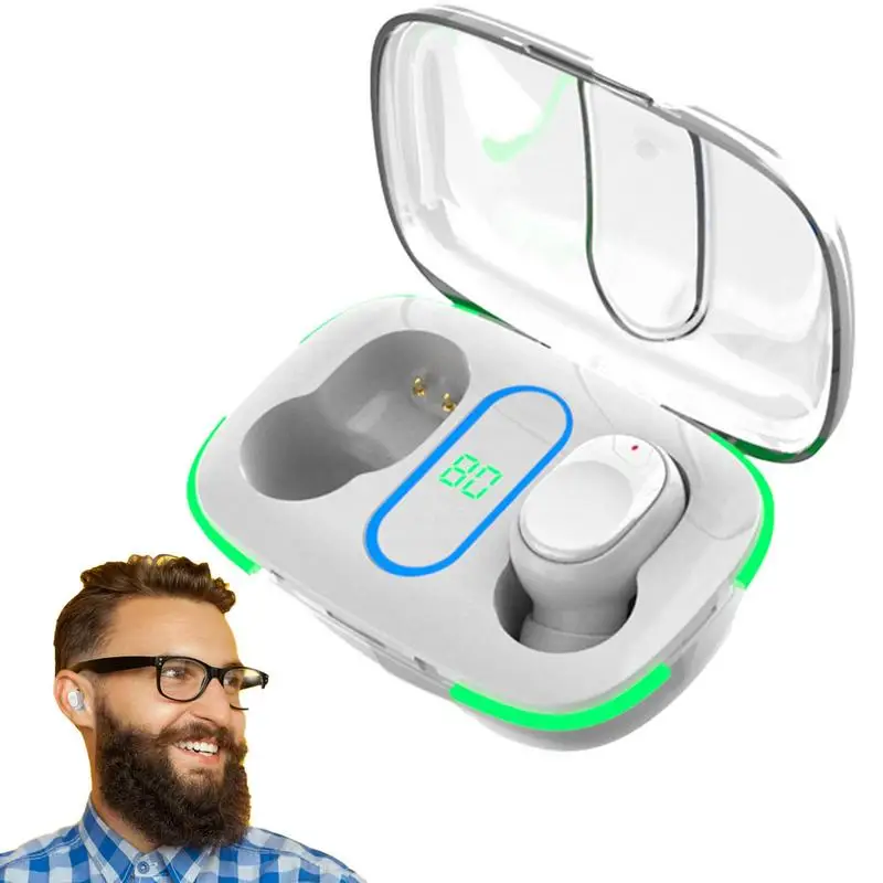 Беспроводные наушники-вкладыши с шумоподавлением, наушники со светодиодным дисплеем и прозрачной зарядкой, беспроводные наушники, время воспроизведения 50 часов Беспроводные наушники-вкладыши с шумоподавлением, наушники со светодиодным дисплеем и прозрачной зарядкой, беспроводные наушники, время воспроизведения 50 часов
