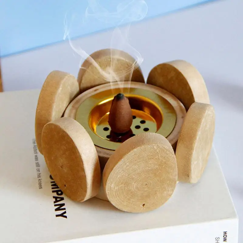 Деревянная горелка для благовоний в форме лепестков