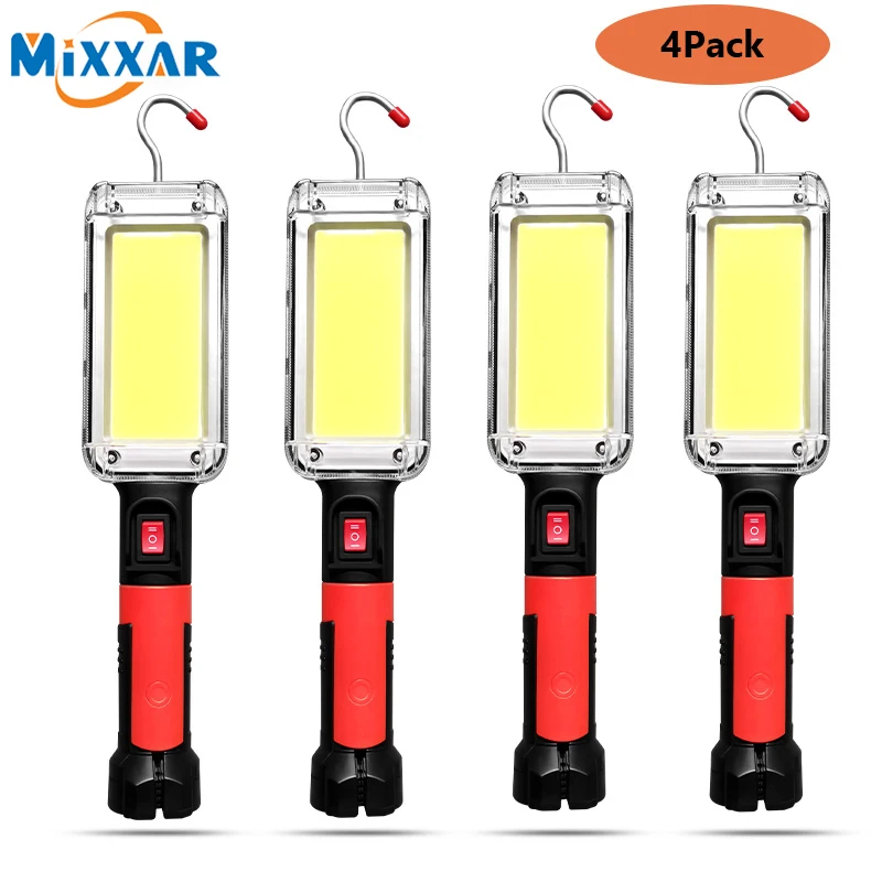

ZK20 1/2/3 PCS USB Rechargeable COB Work Light Portable LED Flashlight With 18650 Battery Waterproof Magnet Design Camping Lamp