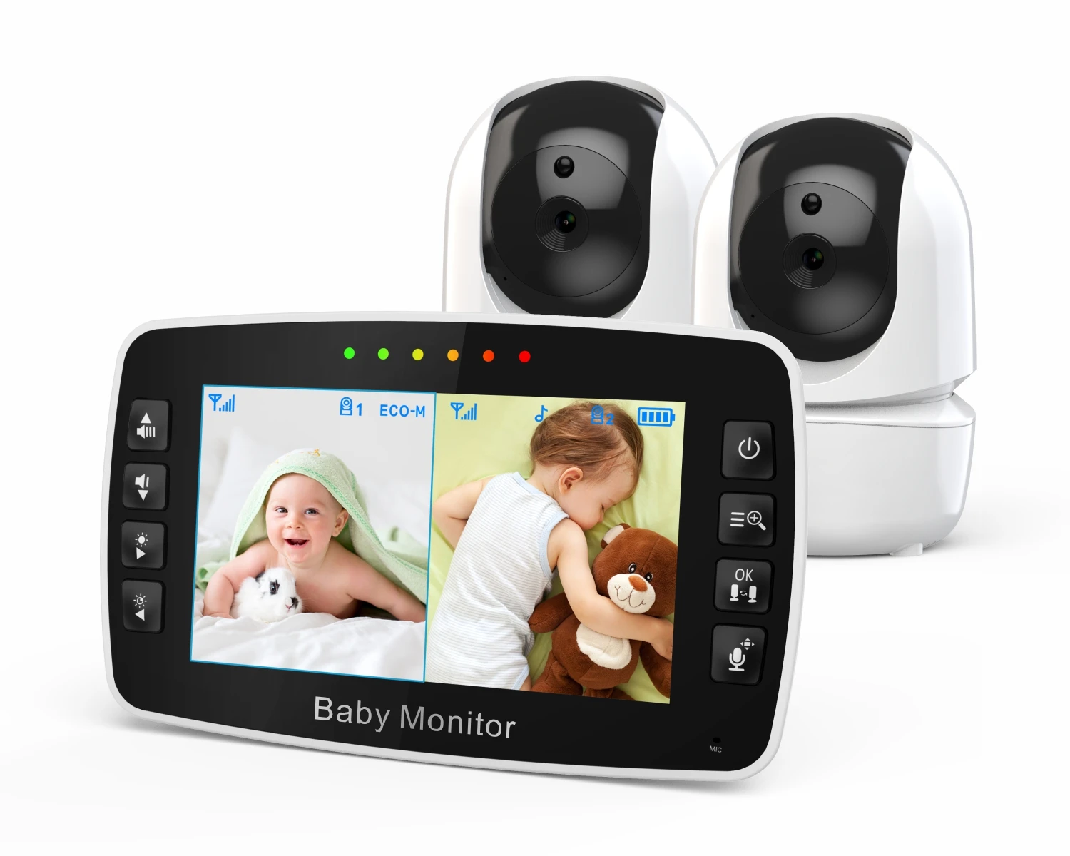 2023 New Baby Monitor 4.3Inch Wireless With PTZ Camera High 