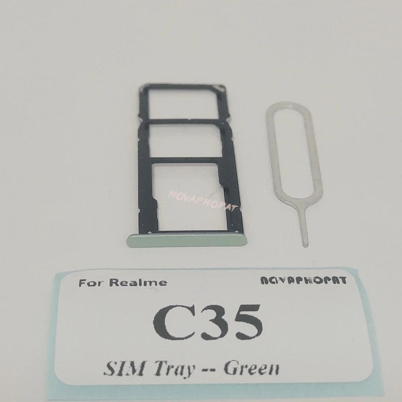 Novaphopat новый лоток для SIM-карты Realme C35 RMX3511 слот SIM-держателя адаптер чтения штифт