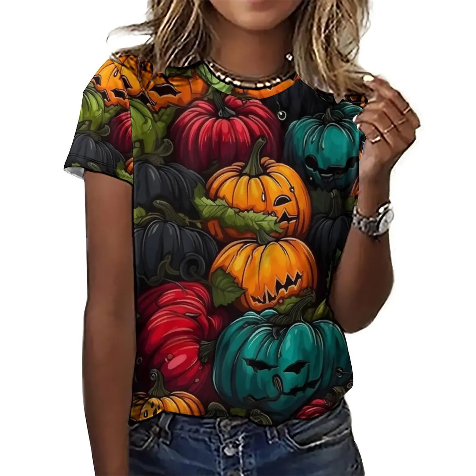 

Женская футболка с коротким рукавом, размеры до 6XL