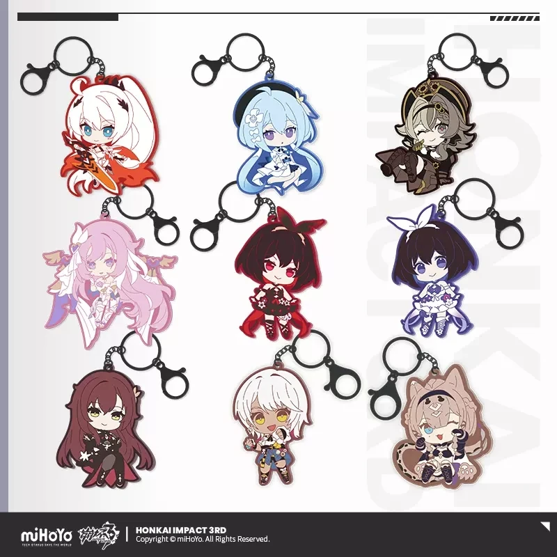 

HONKAI IMPACT 3RD/miHoYo Official VALKYRIES Q Version Soft Rubber Pendant Cosplay Props Game Anime Accessories ELYSIA EDEN SEELE
