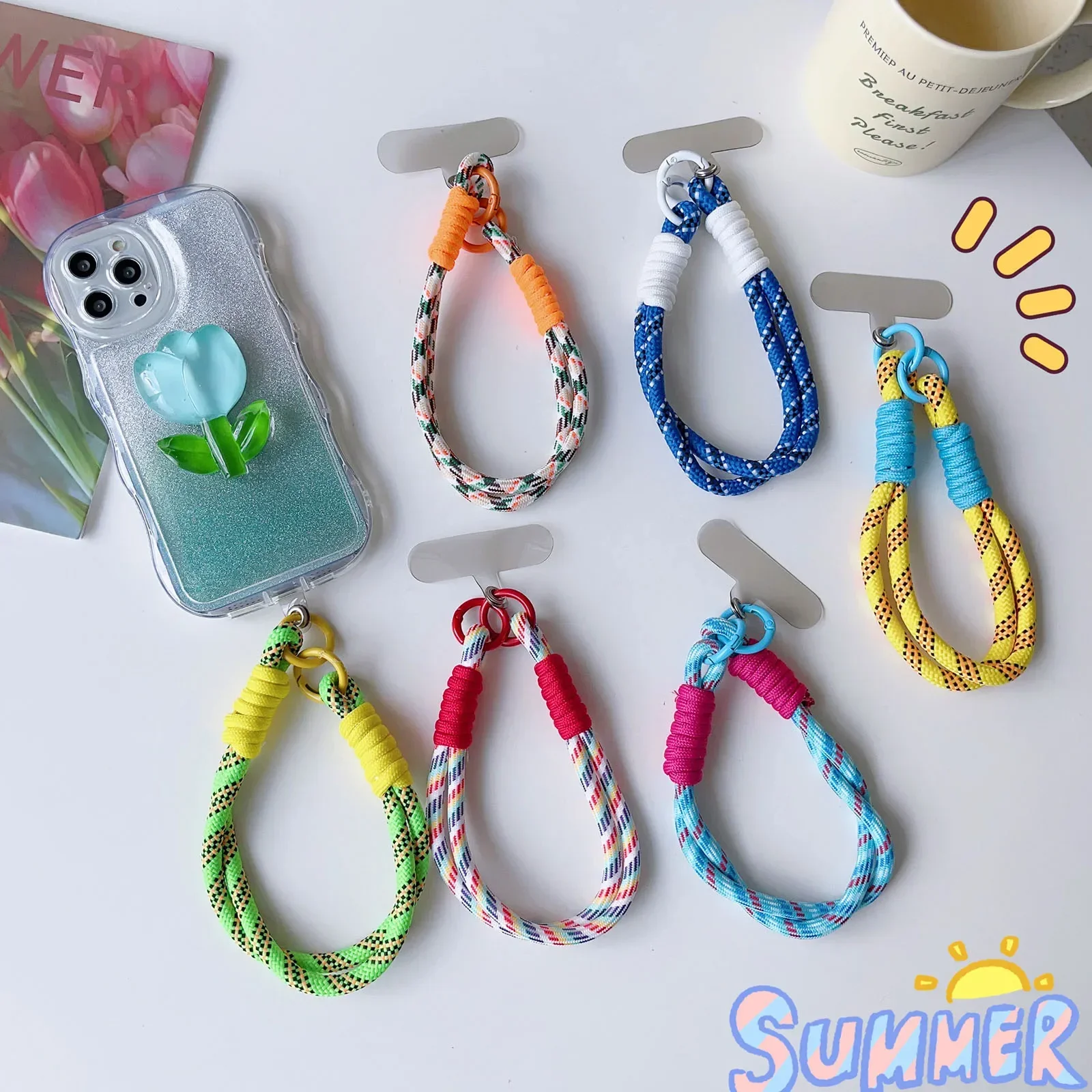 

2024 New fashion creative mobile phone lanyard, wrist strap, multi-purpose convenient wrist rope, pure manual lanyard