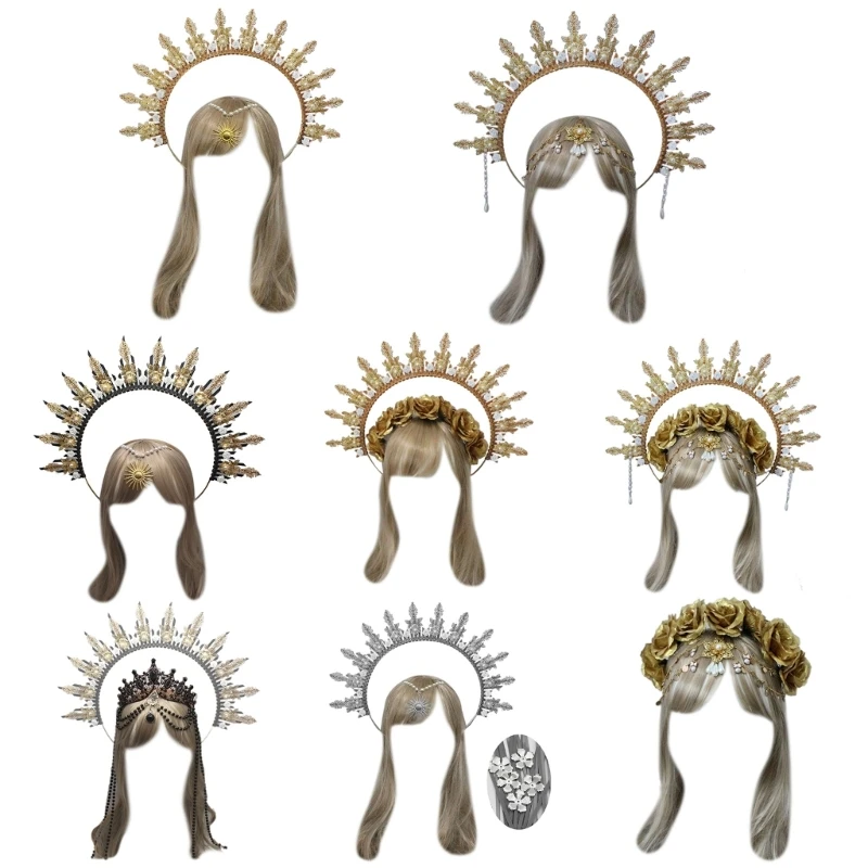 

DIY Craft Tiaras Baroque Headband Princess Headpieces Crowns for Wedding Party