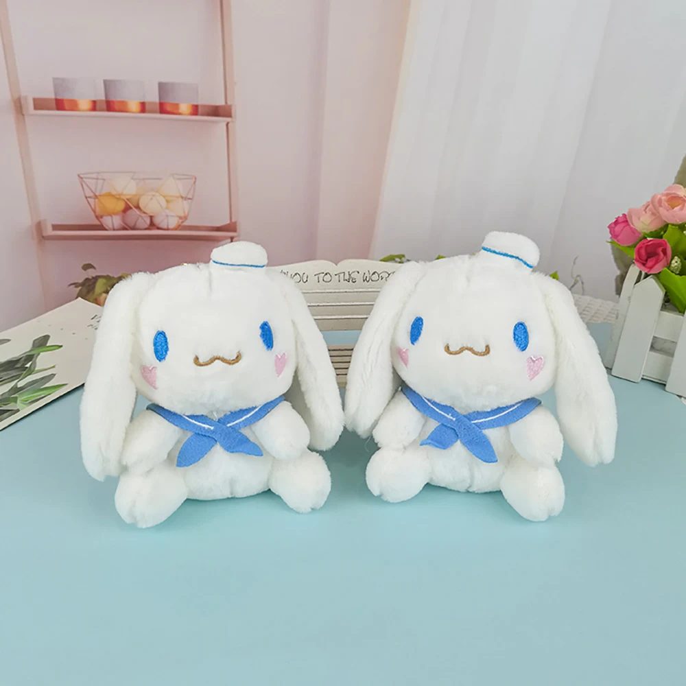 

Sanrio Navy Cinnamoroll Plush Toy Cute Plushie Keychain Anime Figure Pendant Accessories Stuffed Pp Cotton Doll Girl Toy Gift