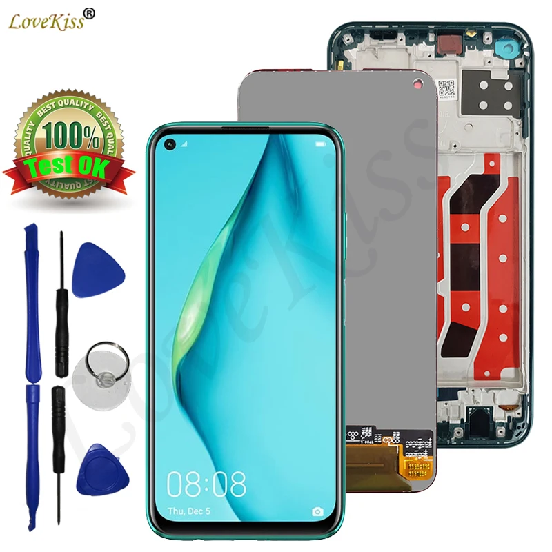 

For Huawei P40 Lite 4G JNY-L01A JNY-LX1 Nova 6 SE JNY-L22B LCD Display Touch Screen Digitizer Sensor Frame Assembly Replacement