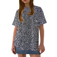 2022 summer snowflake dot pattern t shirt womens loose casual top printed o neck short sleeve t shirt
